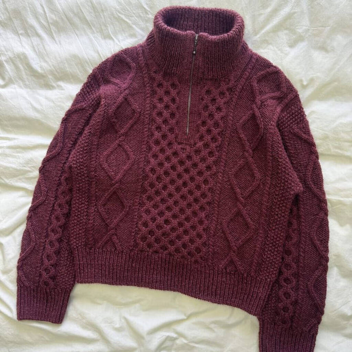PetiteKnit Pullover Dagmar Zipper Sweater Strickanleitung - PetiteKnit (Heft) bei bei bei bei Lieblingsgarn
