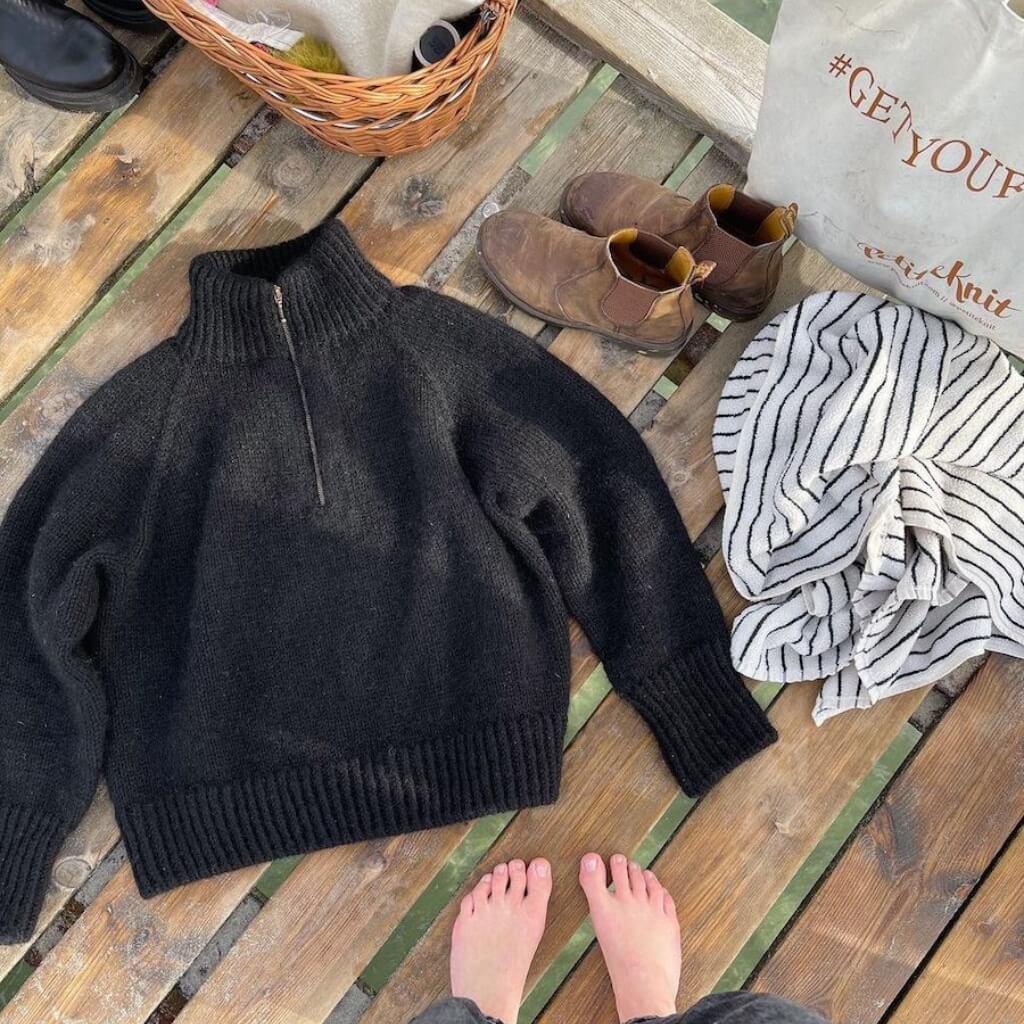 PetiteKnit Pattern Rollkragenpullover Zipper Sweater Strickanleitung - PetiteKnit (Heft) bei bei bei bei Lieblingsgarn