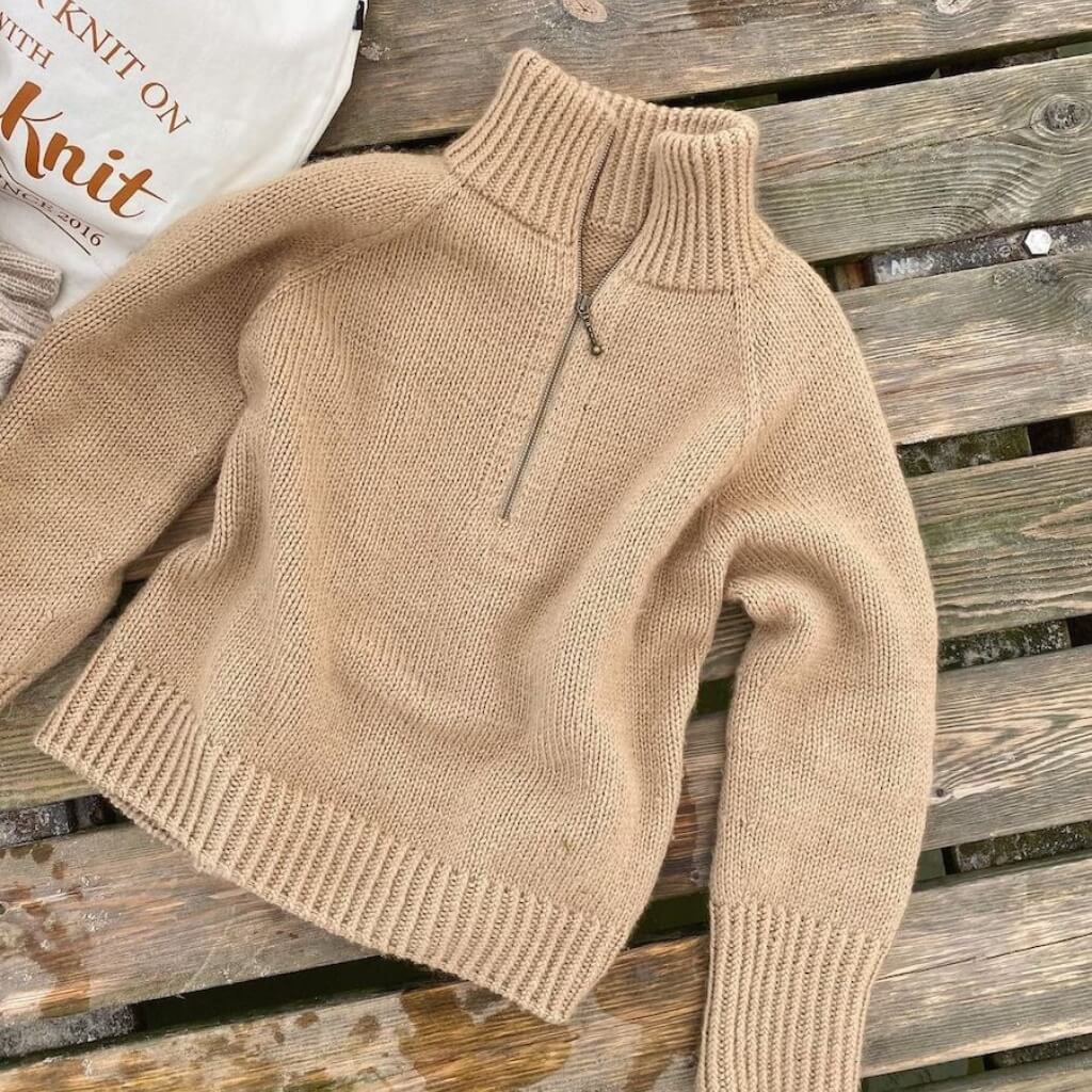 PetiteKnit Pattern Rollkragenpullover Zipper Sweater Strickanleitung - PetiteKnit (Heft) bei bei bei bei Lieblingsgarn