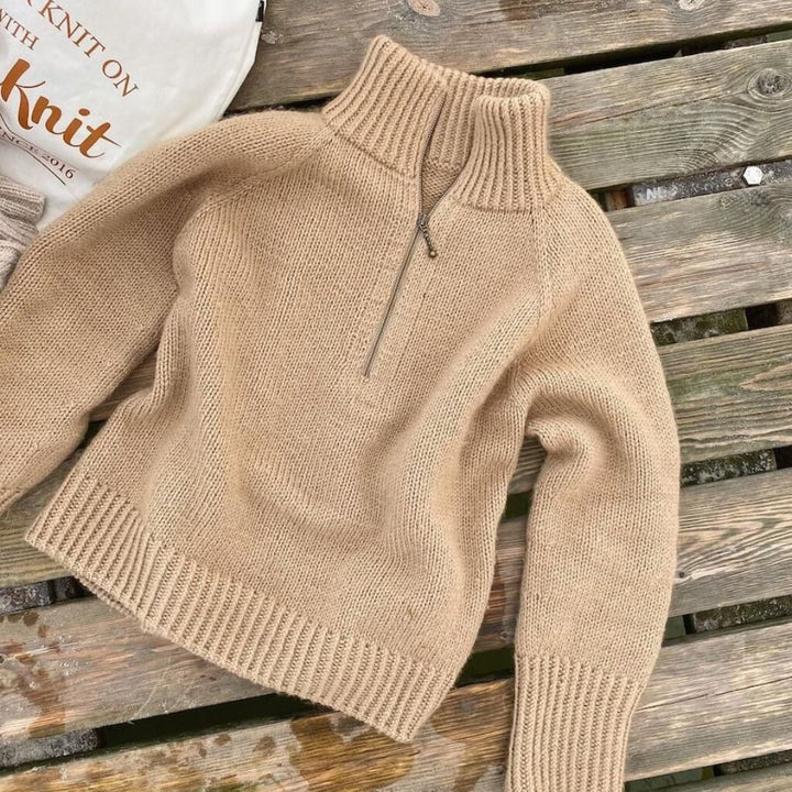 PetiteKnit Pattern Rollkragenpullover Zipper Sweater Strickanleitung - PetiteKnit (Heft) bei bei bei bei Lieblingsgarn