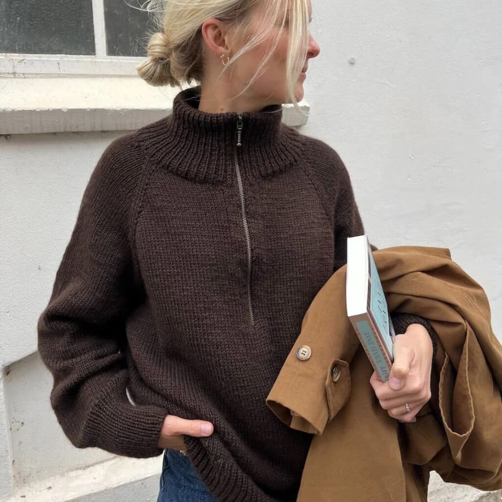 PetiteKnit Pattern Rollkragenpullover Zipper Sweater Light Strickanleitung - PetiteKnit (Heft) bei bei bei bei Lieblingsgarn