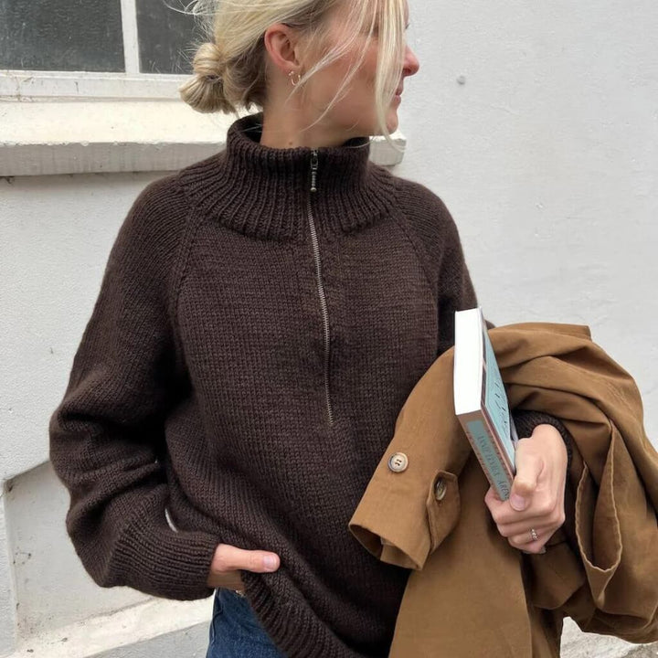 PetiteKnit Pattern Rollkragenpullover Zipper Sweater Light Strickanleitung - PetiteKnit (Heft) bei bei bei bei Lieblingsgarn