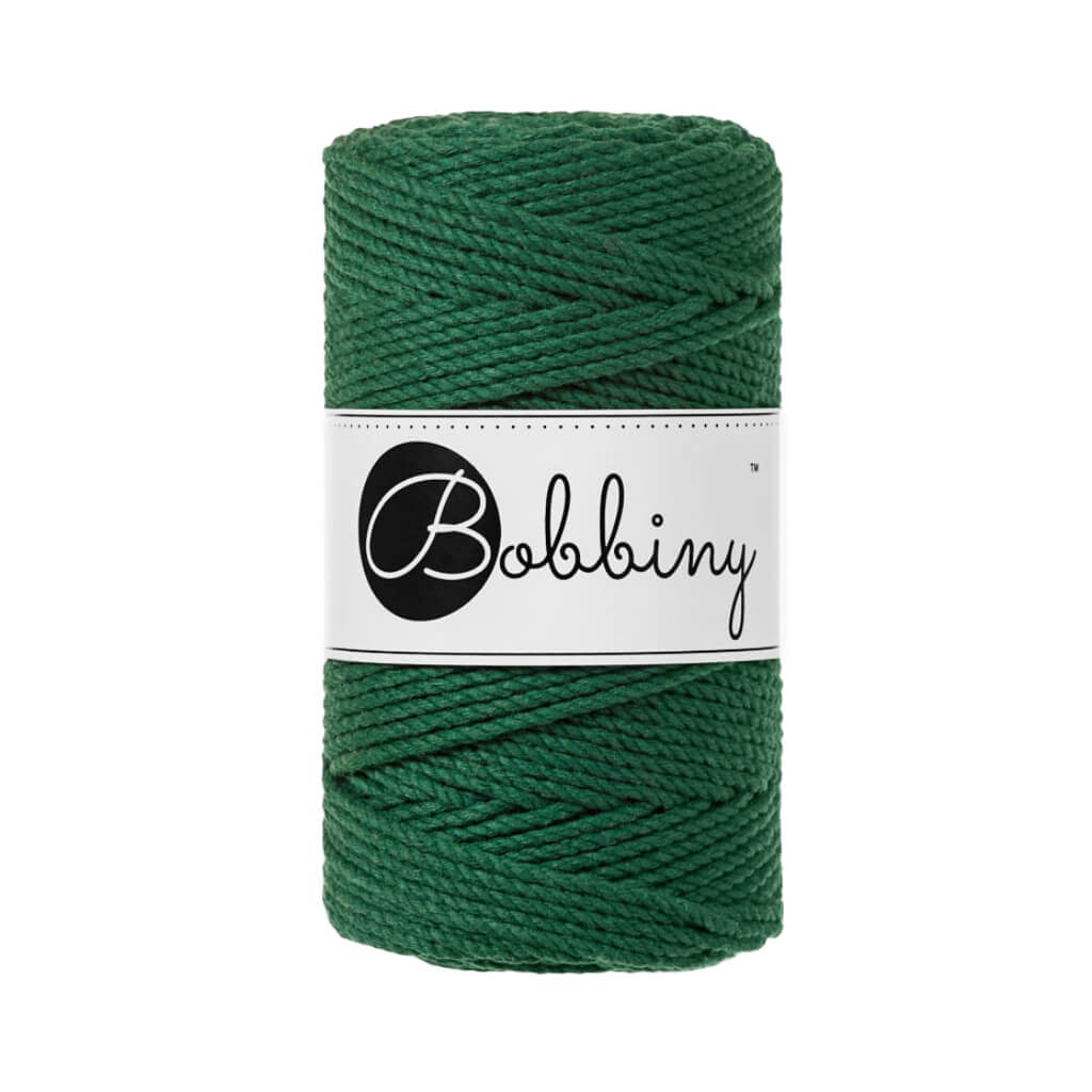 Bobbiny Makramee Garn 3mm gedreht, Farbe Pine Green – Baumwolle bei Lieblingsgarn