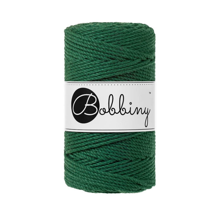 Bobbiny Makramee Garn 3mm gedreht, Farbe Pine Green – Baumwolle bei Lieblingsgarn
