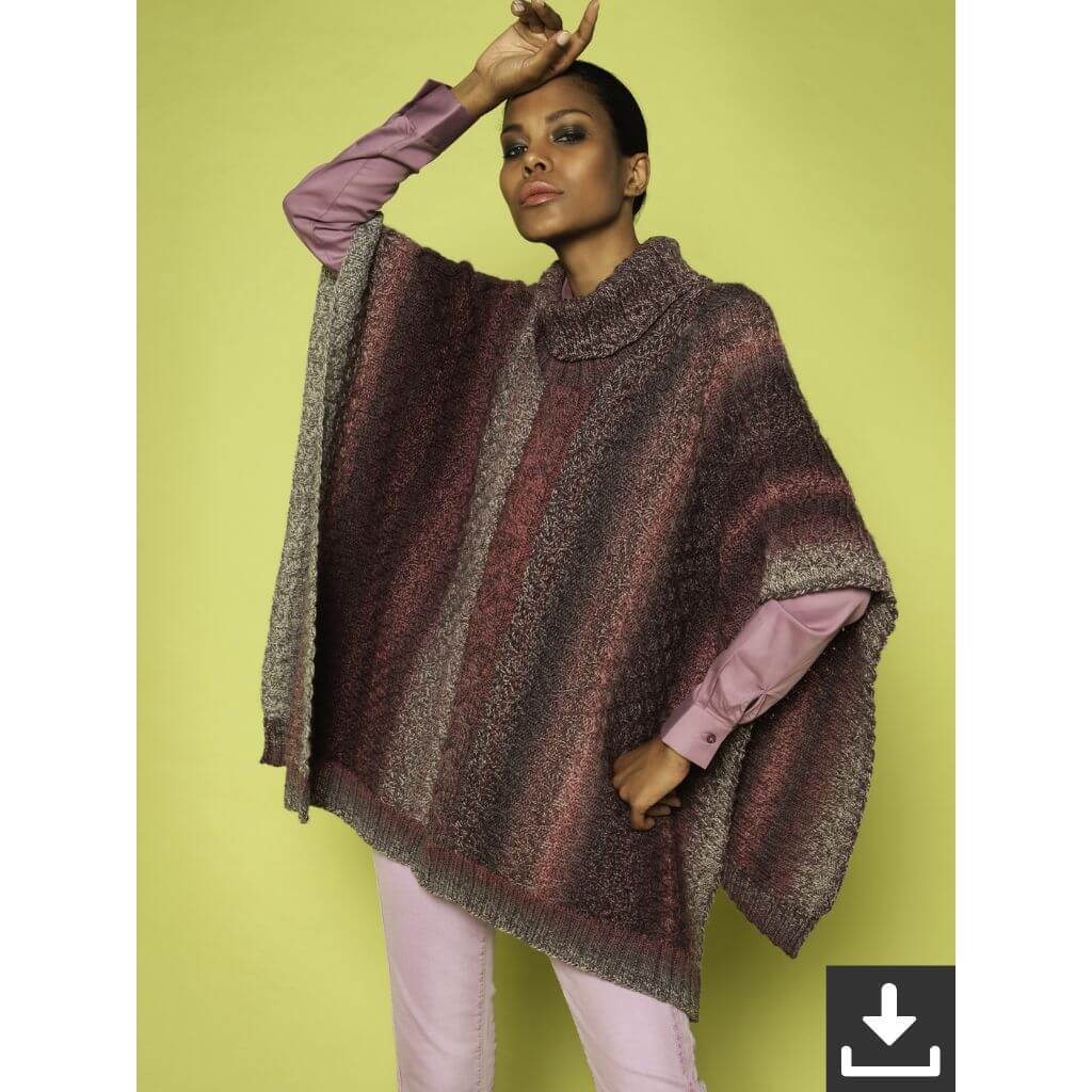 Schoppel Wolle Pattern Poncho Windgap Strickanleitung - Schoppel Wolle (PDF) bei bei bei bei Lieblingsgarn