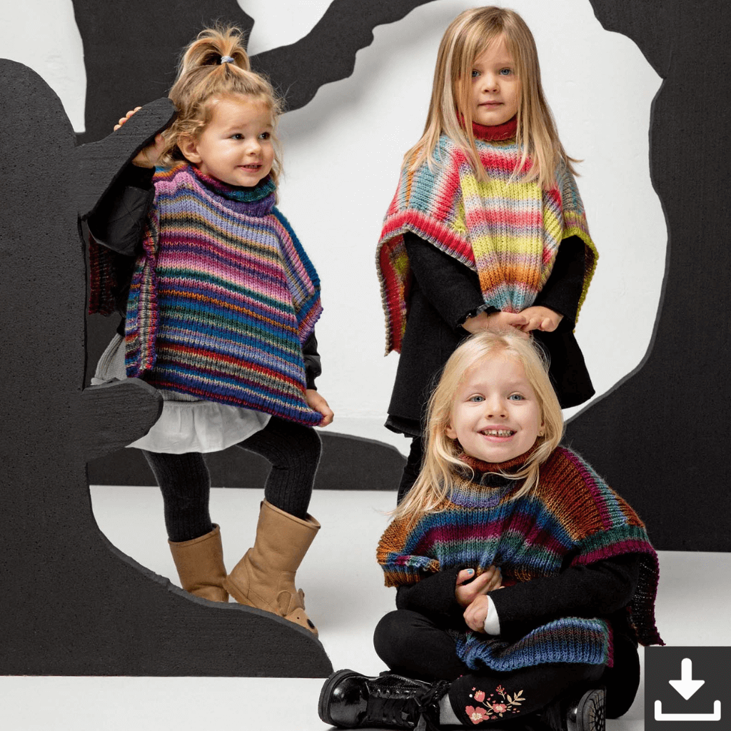 Lang Yarns Poncho für Kinder Stricknaleitung - Lang Yarns (PDF) Lieblingsgarn