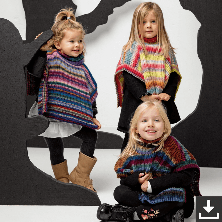 Lang Yarns Poncho für Kinder Stricknaleitung - Lang Yarns (PDF) Lieblingsgarn