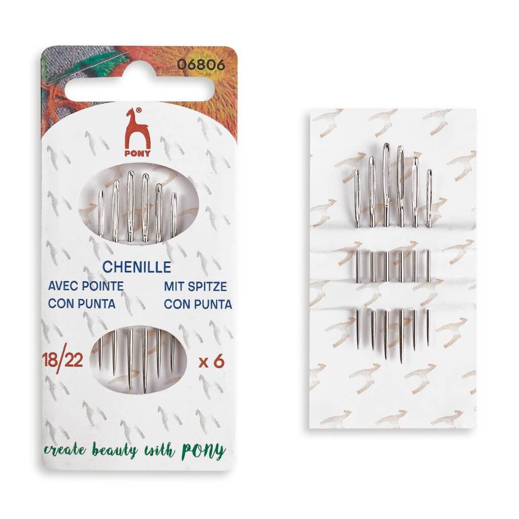 Pony Chenille Sticknadeln mit Spitze, Farbe 6 – Metall bei Lieblingsgarn