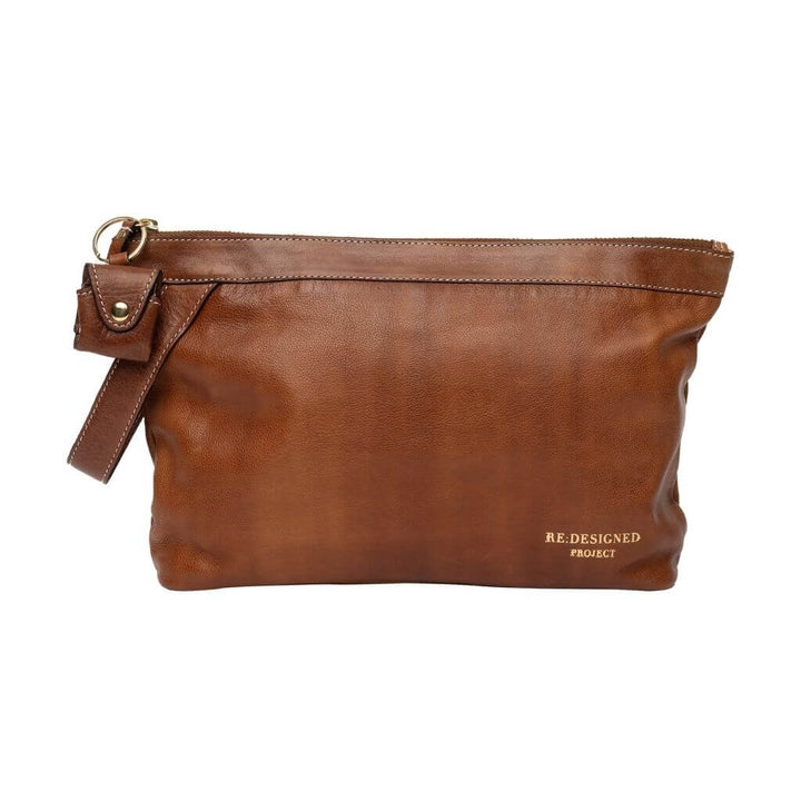 Re:Designed Lederclutch Project 3, Farbe Walnut/Gold – Leder bei Lieblingsgarn