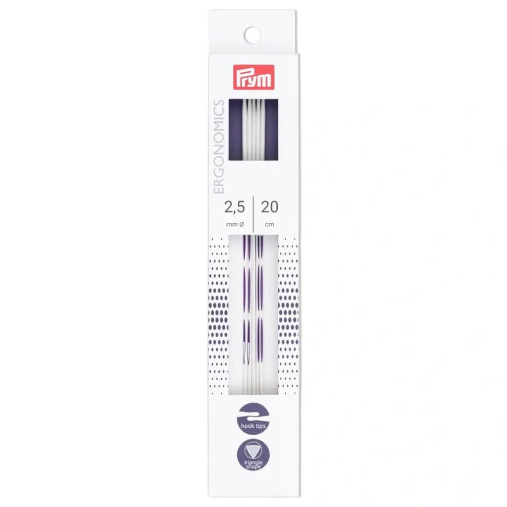 Prym Ergonomics Strumpfstricknadeln 20 cm, Farbe 20 – Kunststoff bei Lieblingsgarn