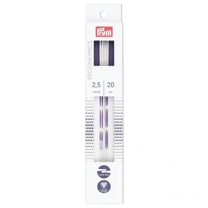 Prym Ergonomics Strumpfstricknadeln 20 cm, Farbe 20 – Kunststoff bei Lieblingsgarn