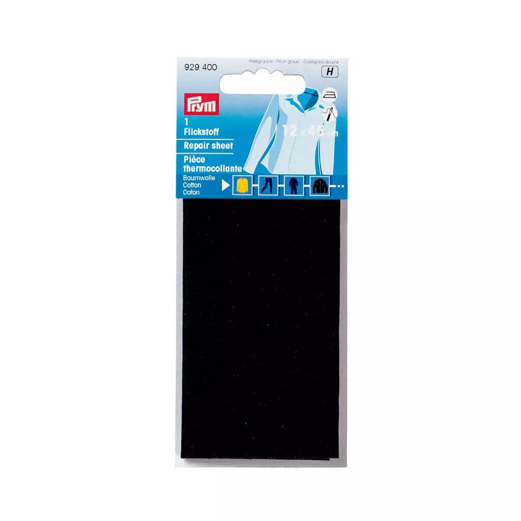 Prym Flickstoff CO (bügeln) 12 x 45 cm schwarz bei bei bei bei Lieblingsgarn