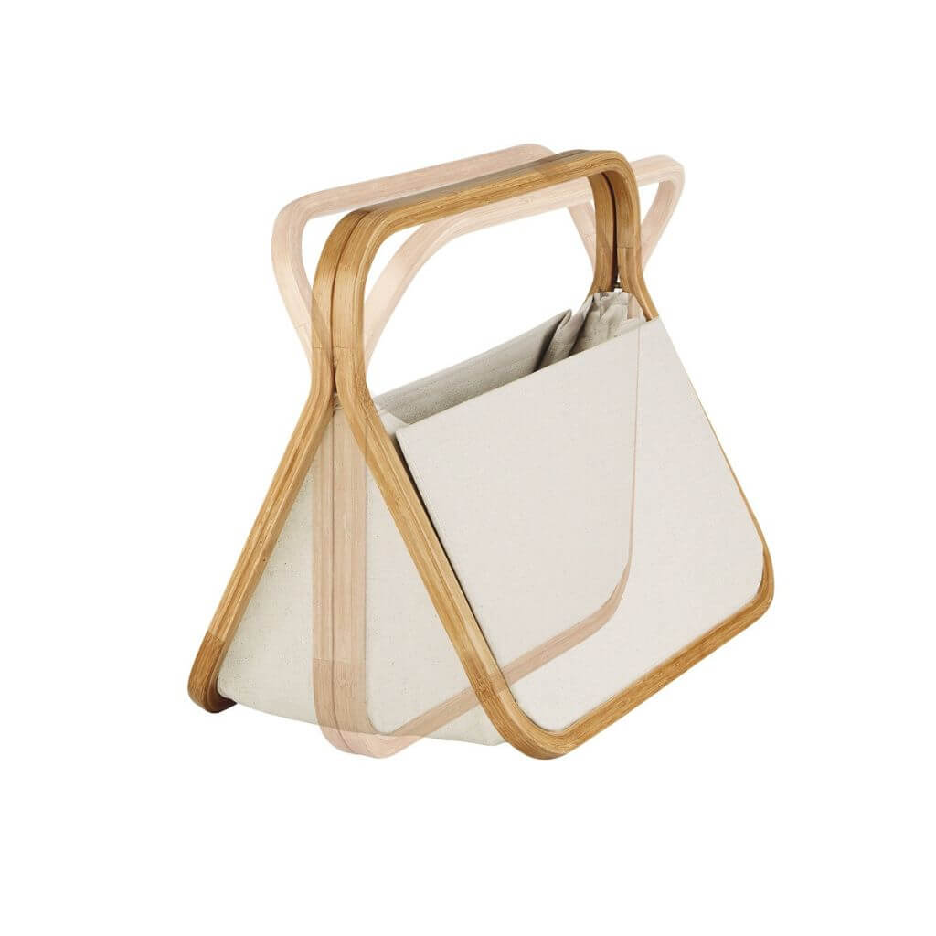 Prym Fold &amp; Store Basket "Canvas &amp; Bamboo" bei bei bei bei Lieblingsgarn