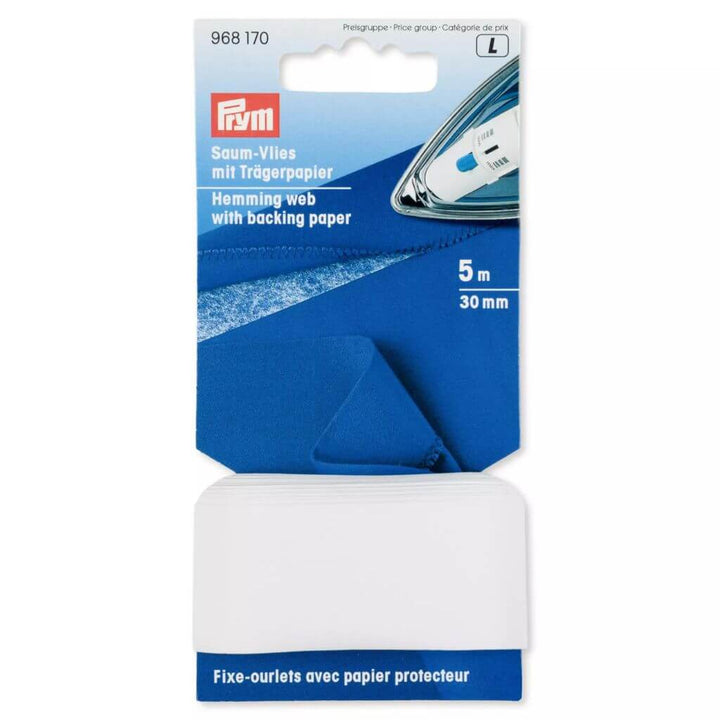 Prym Saumvlies mit Trägerpapier zum Einbügeln, Farbe 30 mm – Synthetik bei Lieblingsgarn