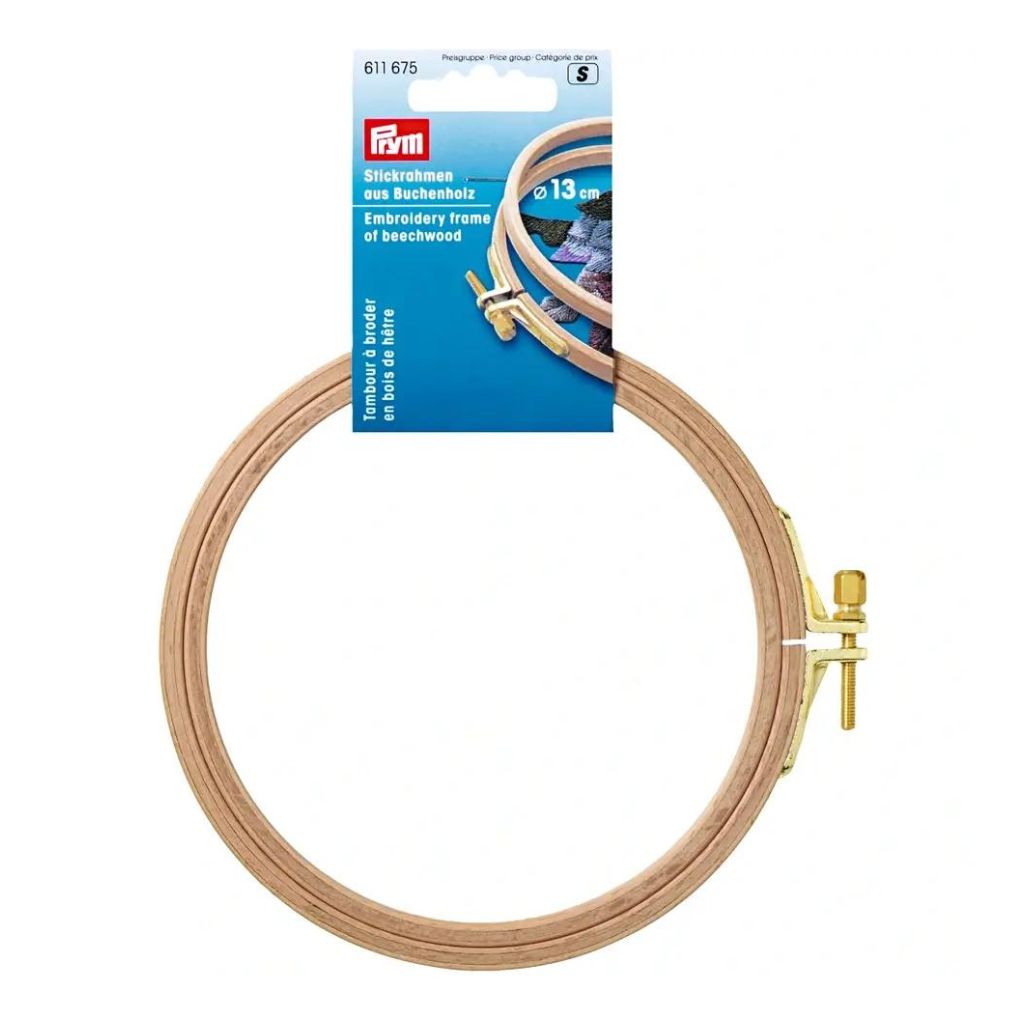 Prym Stickrahmen Ø 13 cm - 25 cm, Farbe 8 mm X 13 cm – Holz bei Lieblingsgarn