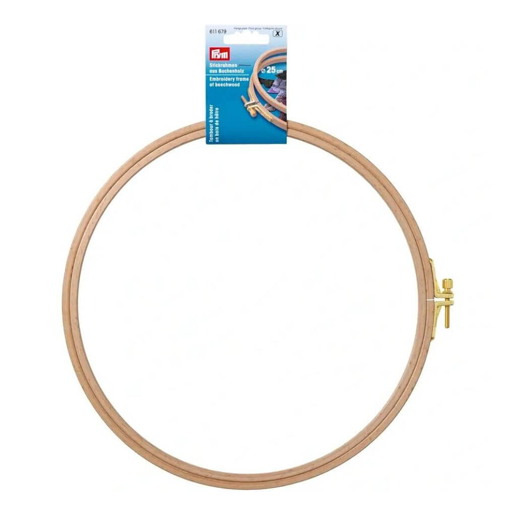 Prym Stickrahmen Ø 13 cm - 25 cm, Farbe 8 mm X 25 cm – Holz bei Lieblingsgarn
