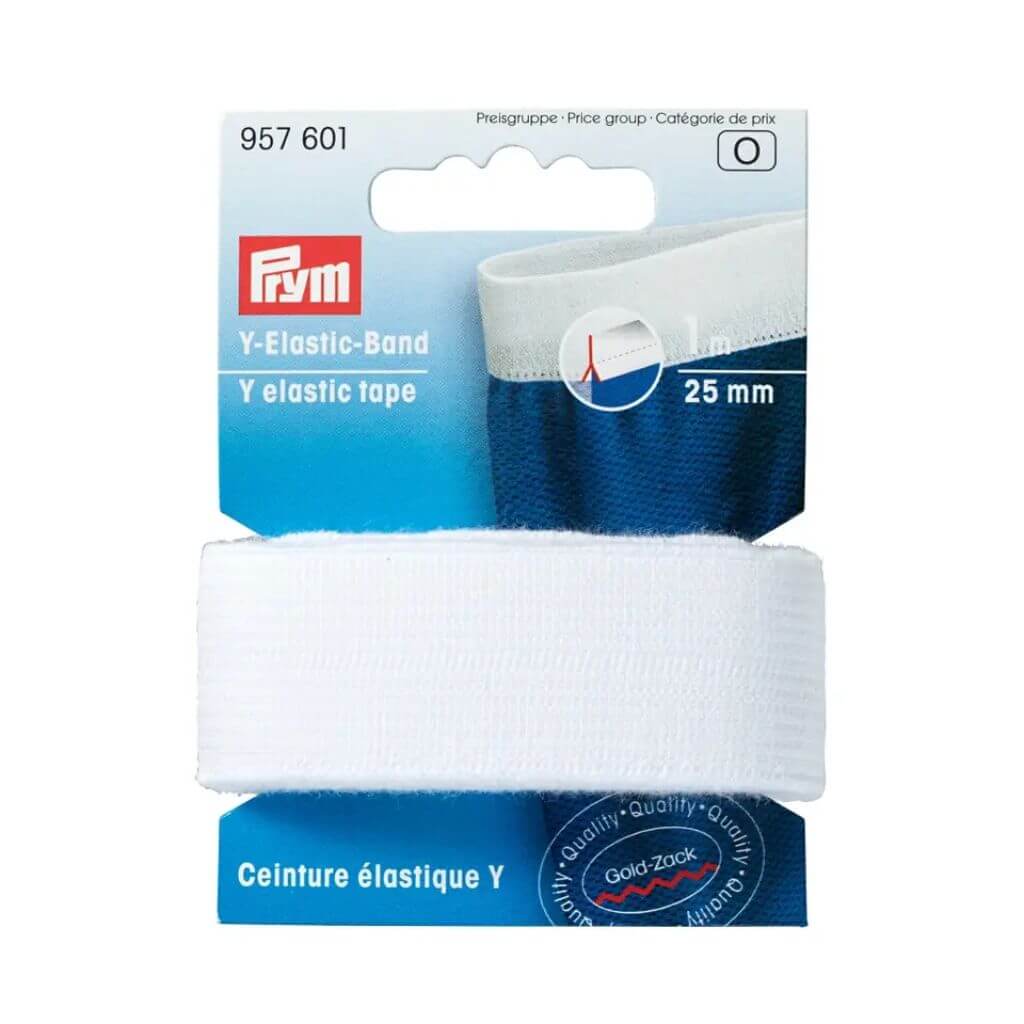 Prym Y-Elastic-Band 25 mm weiß bei bei bei bei Lieblingsgarn