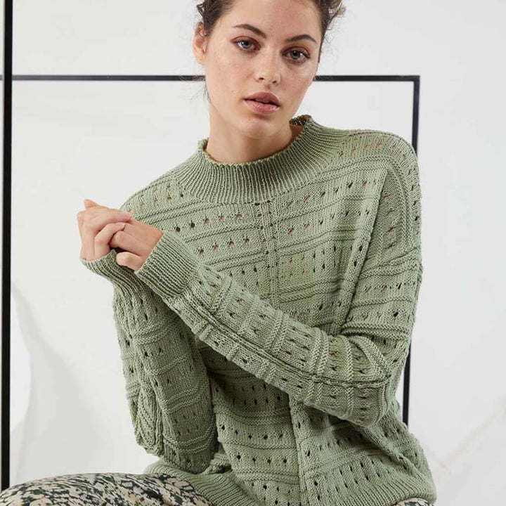 Lang Yarns Pattern Pullover mit Lochmuster Strickanleitung - Lang Yarns (PDF) bei bei bei bei Lieblingsgarn