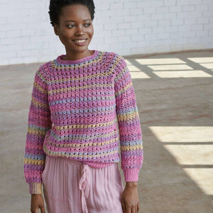 Katia Pattern Damen Pullover Bottom-Up Häkelanleitung - Katia (PDF) bei bei bei bei Lieblingsgarn