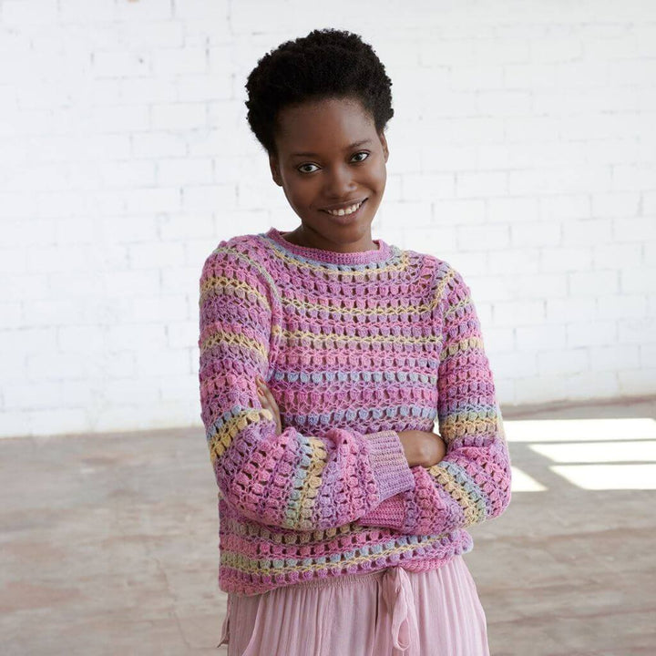 Katia Pattern Damen Pullover Bottom-Up Häkelanleitung - Katia (PDF) bei bei bei bei Lieblingsgarn