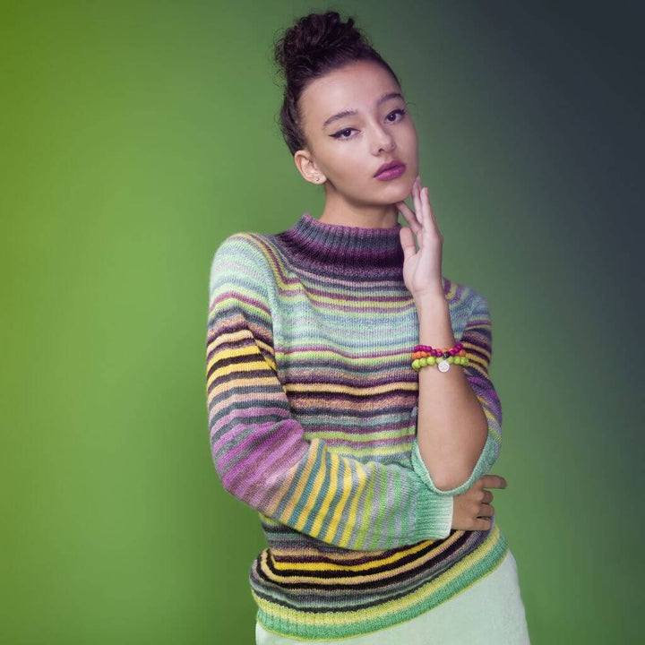 Schoppel Wolle Pullover Stripes Strickanleitung - Schoppel Design (Heft) bei bei bei bei Lieblingsgarn