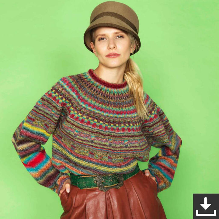 Schoppel Wolle Pattern Damen Pullover Tapetenwechsel Strickanleitung - Schoppel Wolle (PDF) bei bei bei bei Lieblingsgarn