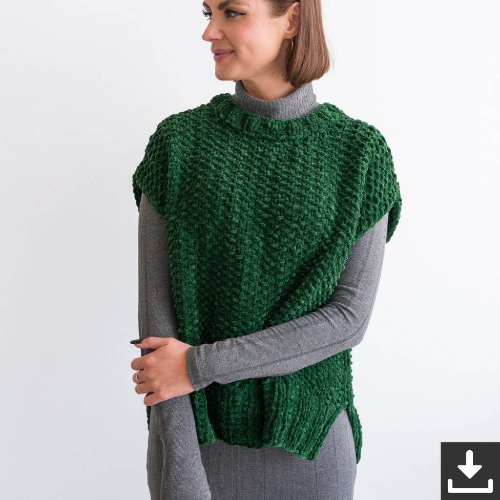 Lana Grossa Pattern Pullunder im Perlmuster Strickset - Lana Grossa (PDF) bei bei bei bei Lieblingsgarn
