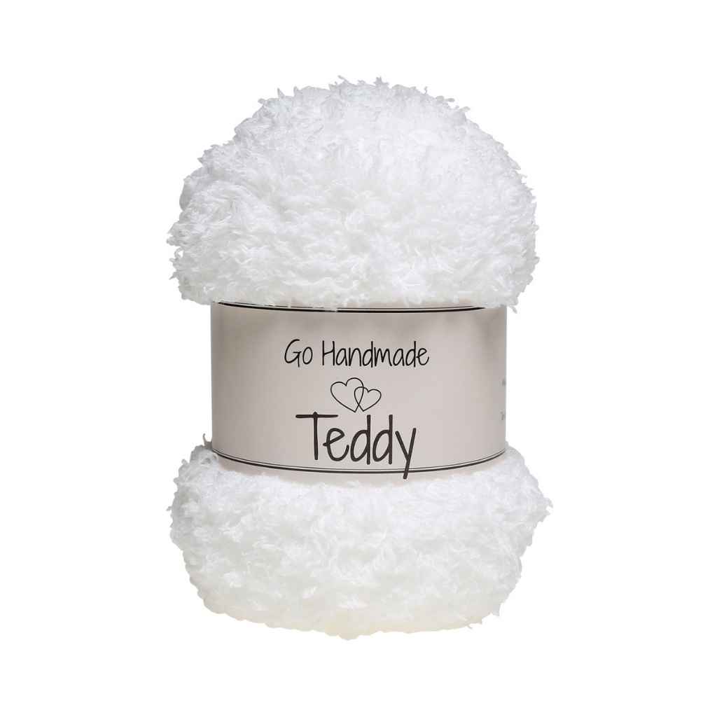 Go Handmade Yarn Teddy, Farbe Pure White – Synthetik bei Lieblingsgarn