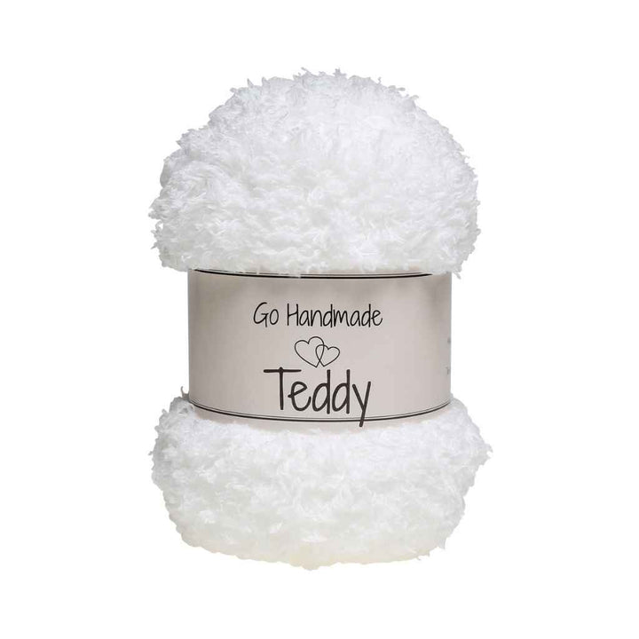 Go Handmade Yarn Teddy, Farbe Pure White – Synthetik bei Lieblingsgarn