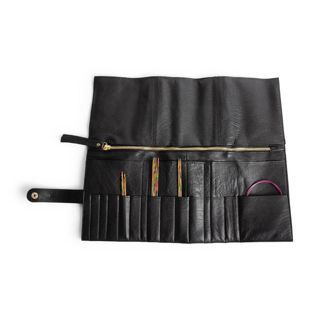 muud Stockholm - Ledertasche für Nadelsysteme bei bei bei bei bei bei bei bei Lieblingsgarn