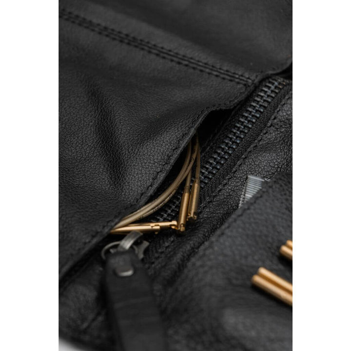 muud Stockholm - Ledertasche für Nadelsysteme bei bei bei bei bei bei bei bei Lieblingsgarn