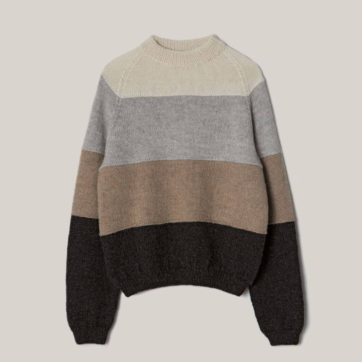 Lana Grossa Pattern Raglanpullover mit Blockstreifen Strickanleitung - Lana Grossa (PDF) bei bei bei bei Lieblingsgarn