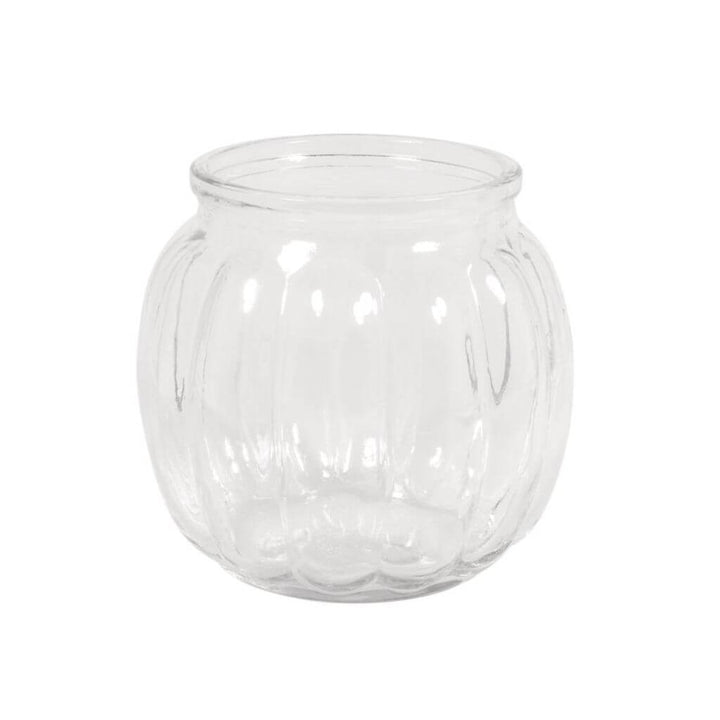 Rayher Glas Vase mit Rillen 11 cm hoch bei bei bei bei Lieblingsgarn
