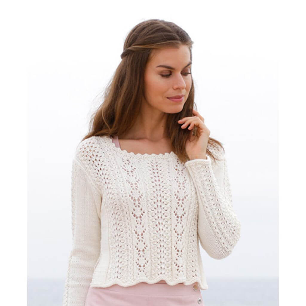 Drops Design Pattern Damen Pullover Rendez-vous Strickset - Drops (PDF) bei bei bei bei Lieblingsgarn