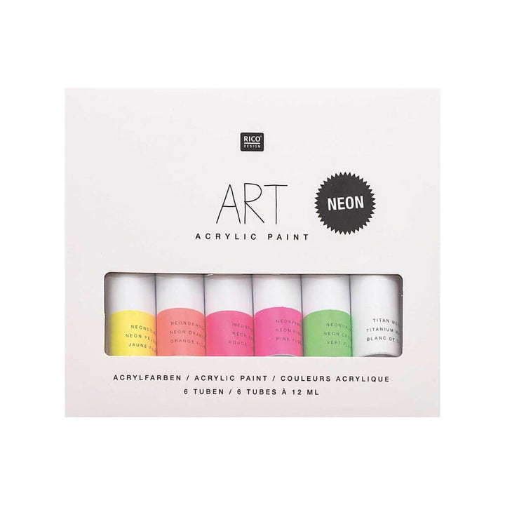 Rico Design Rico Art Acrylic Set Neon - 6x12ml bei bei bei bei Lieblingsgarn