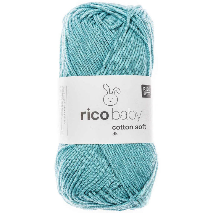 Rico Design Baby Cotton Soft DK 50 g, Farbe 056 Tuerkis – Baumwolle und Polyacryl bei Lieblingsgarn