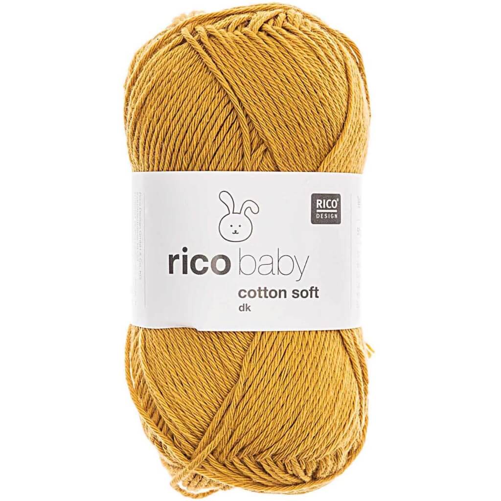 Rico Design Baby Cotton Soft DK 50 g, Farbe 064 Senf – Baumwolle und Polyacryl bei Lieblingsgarn