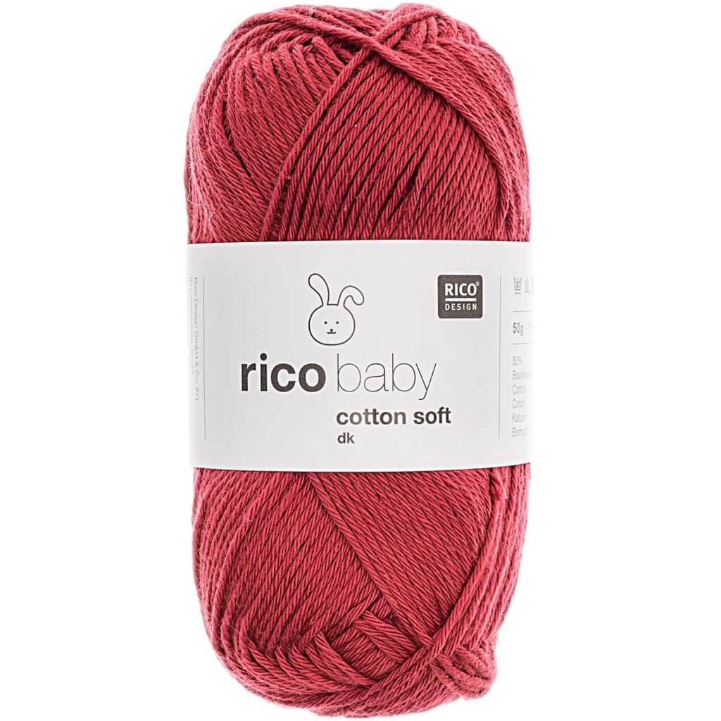Rico Design Baby Cotton Soft DK 50 g, Farbe 067 Himbeere – Baumwolle und Polyacryl bei Lieblingsgarn