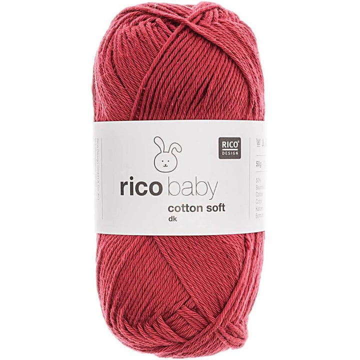 Rico Design Baby Cotton Soft DK 50 g, Farbe 067 Himbeere – Baumwolle und Polyacryl bei Lieblingsgarn