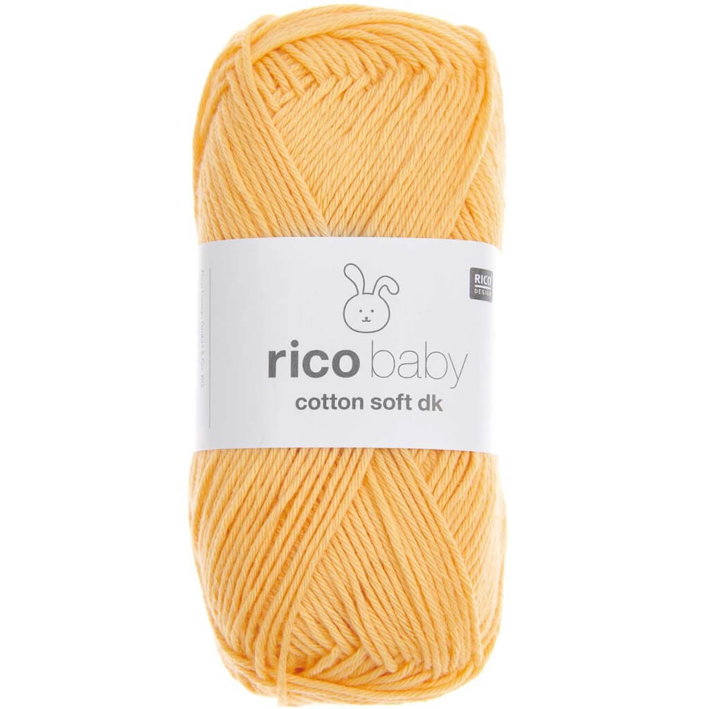 Rico Design Baby Cotton Soft DK 50 g, Farbe 76 dk gelb – Baumwolle und Polyacryl bei Lieblingsgarn