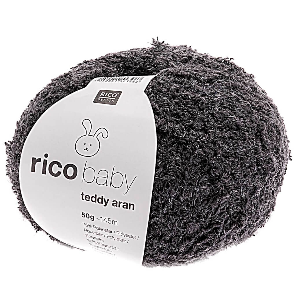 Rico Design 024 - Dunkelgrau Rico Design Baby Teddy Aran 50 g Lieblingsgarn