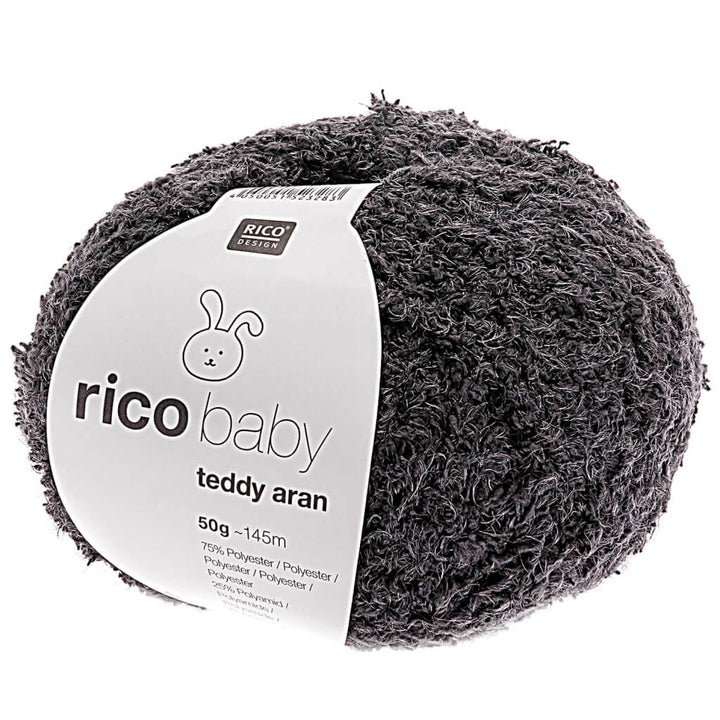Rico Design 024 - Dunkelgrau Rico Design Baby Teddy Aran 50 g Lieblingsgarn