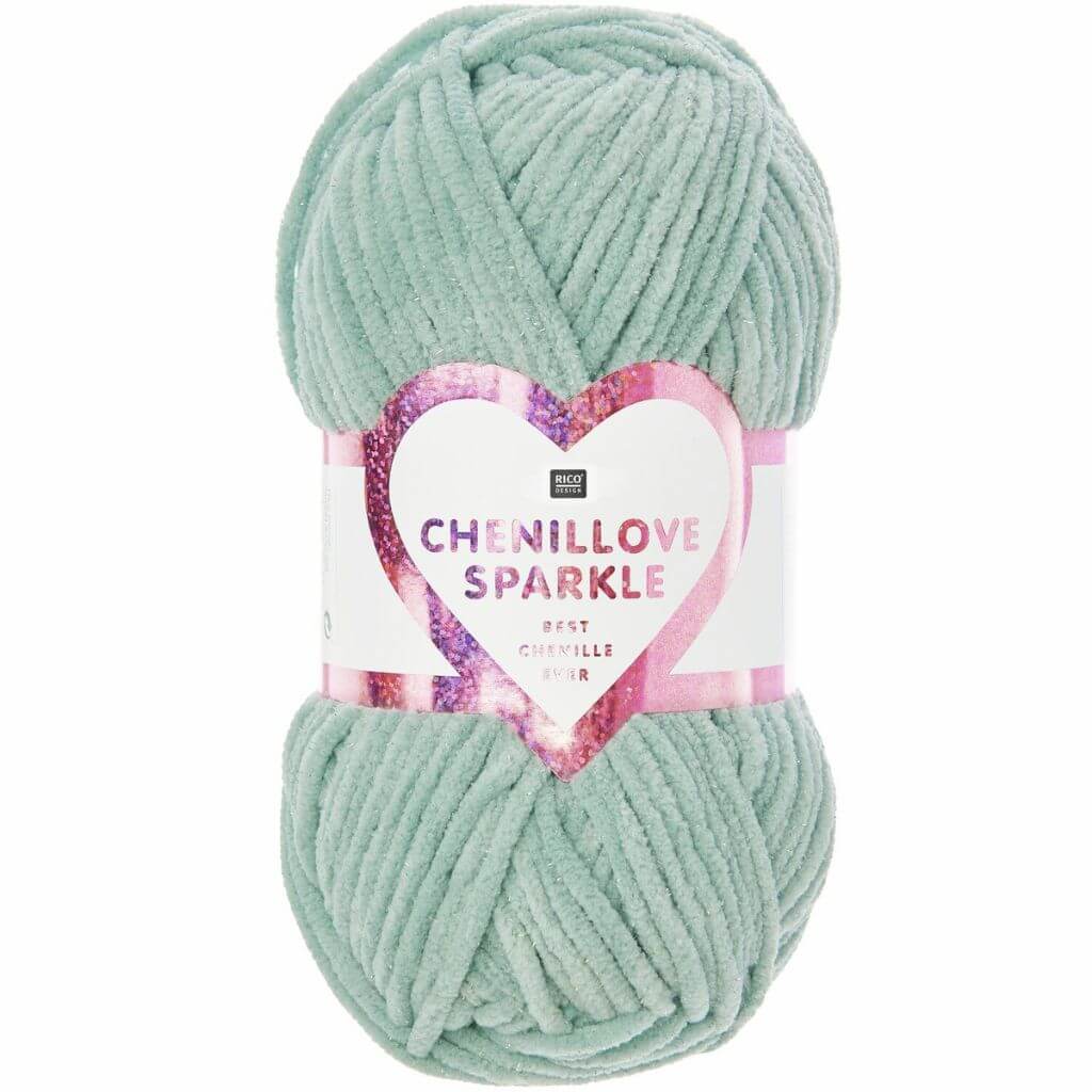 Rico Design Chenillove Sparkle, Farbe 004 Aqua – Synthetik bei Lieblingsgarn