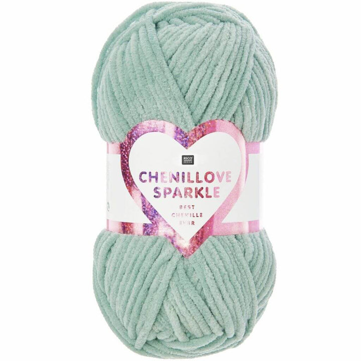 Rico Design Chenillove Sparkle, Farbe 004 Aqua – Synthetik bei Lieblingsgarn