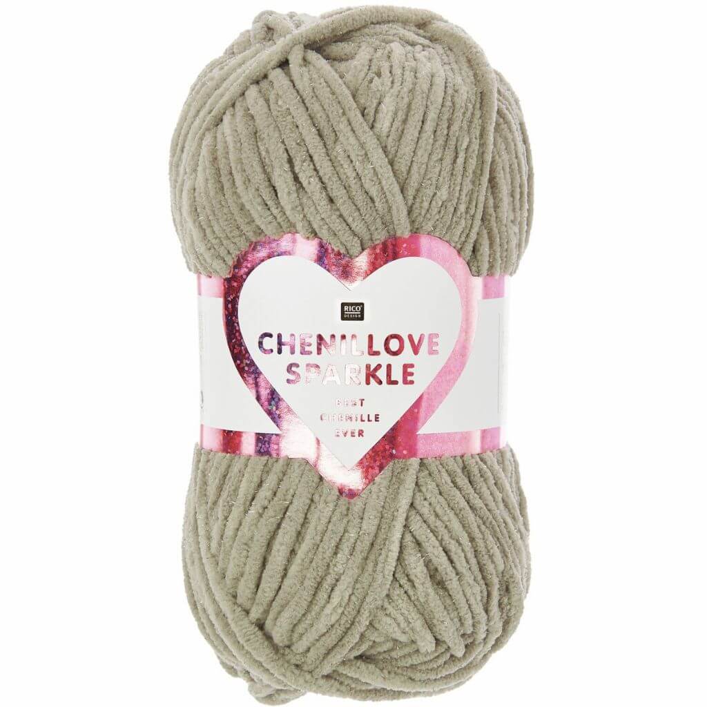 Rico Design Chenillove Sparkle, Farbe 007 Taupe – Synthetik bei Lieblingsgarn
