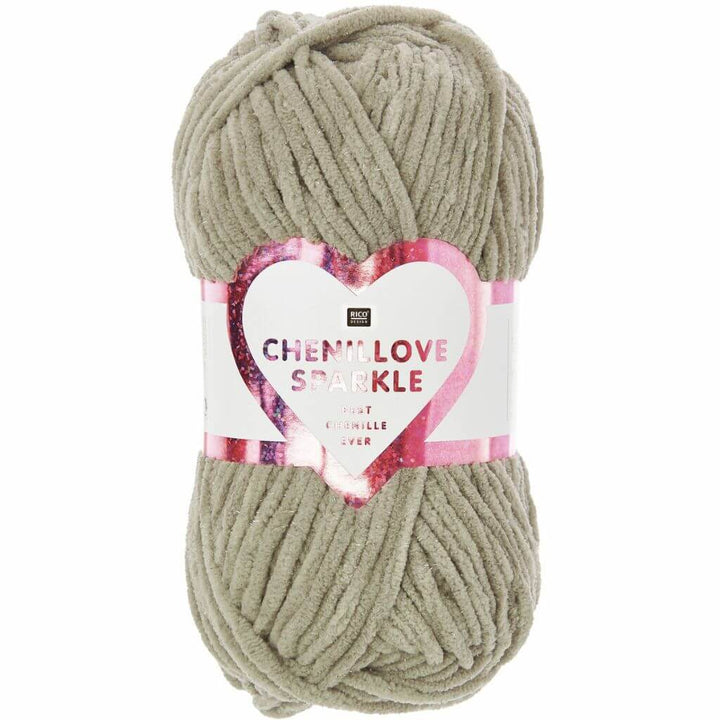 Rico Design Chenillove Sparkle, Farbe 007 Taupe – Synthetik bei Lieblingsgarn