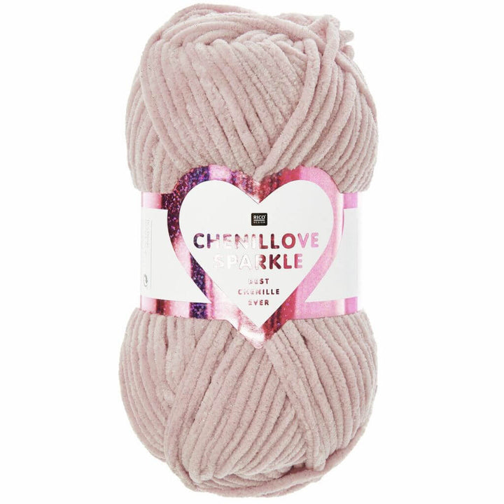 Rico Design Chenillove Sparkle, Farbe 008 Altrosa – Synthetik bei Lieblingsgarn
