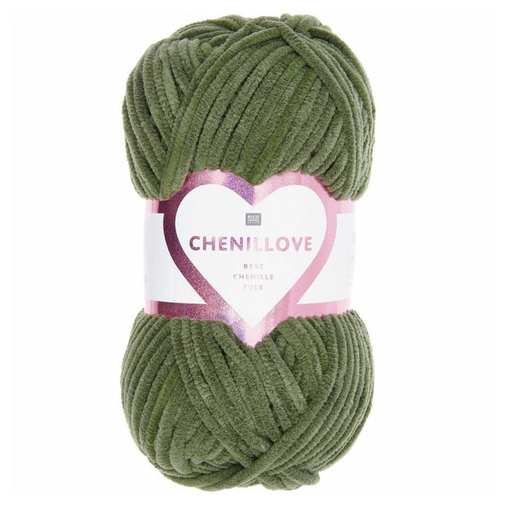 Rico Design Creative Chenillove, Farbe 024 Oliv – Polyester bei Lieblingsgarn