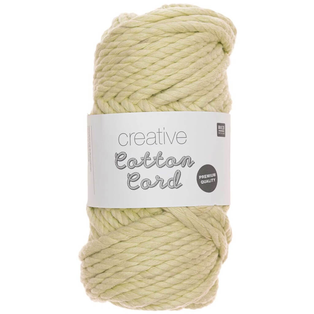 Rico Design Creative Cotton Cord 5mm x 25m, Farbe Pastellgrün – Baumwolle bei Lieblingsgarn