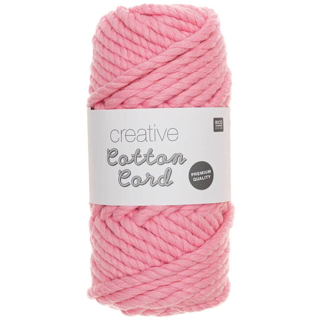 Rico Design Creative Cotton Cord 5mm x 25m, Farbe Rosa – Baumwolle bei Lieblingsgarn
